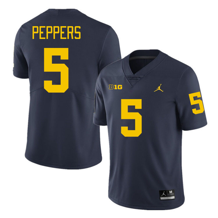 Jabrill Peppers Michigan Jersey,Michigan Wolverines #5 Jabrill Peppers Jersey Youth-Navy